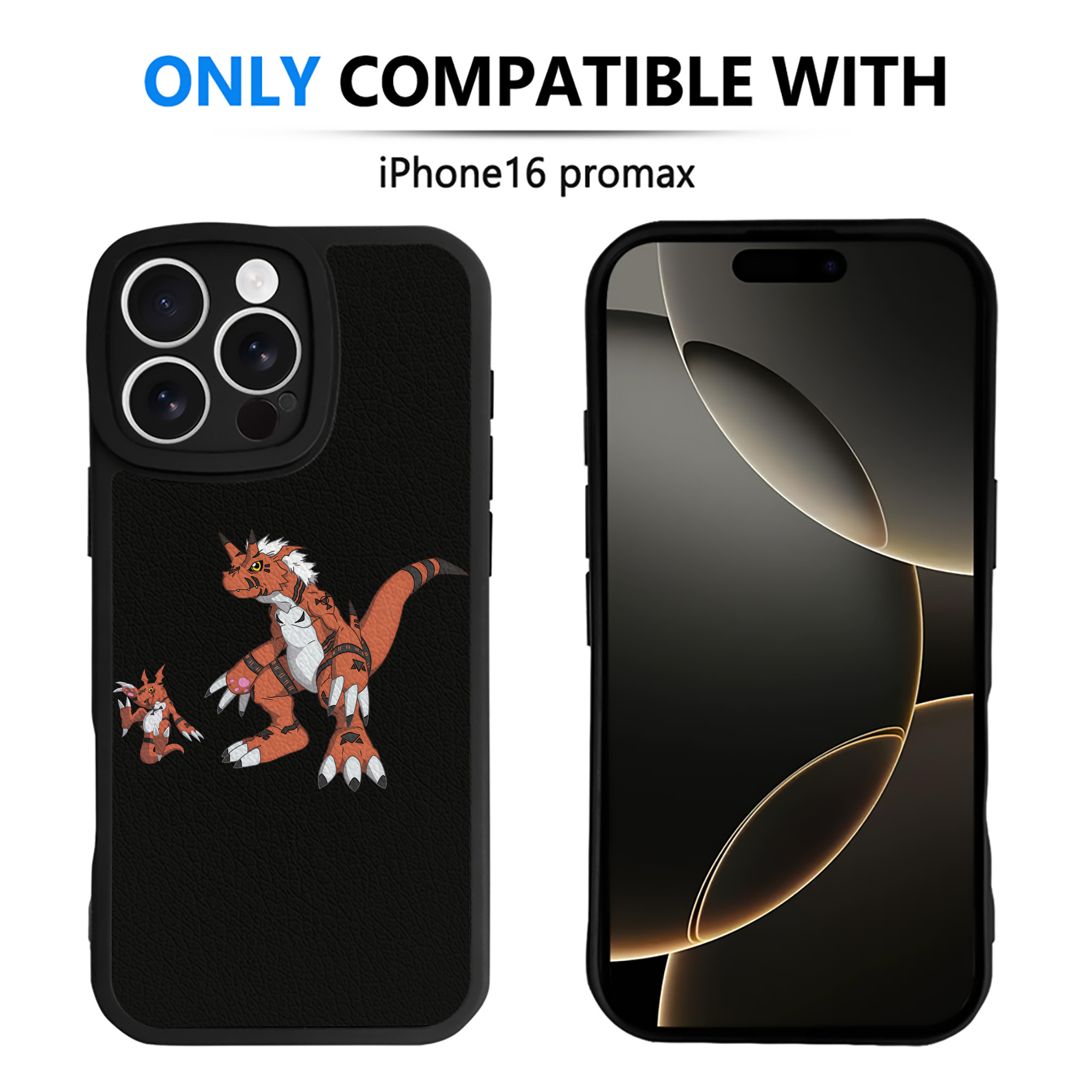（画像用） Digimon デジタルモンスター/デジモン 【iPhone 16シリーズ対応】シリコンスマホケース（レザー調） 材質：シリコン